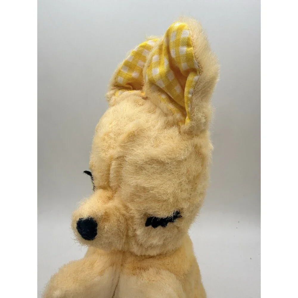 Vintage 12” Eden Toy Yellow Plus Kangaroo Mom & Removable Button Joey In Pocket